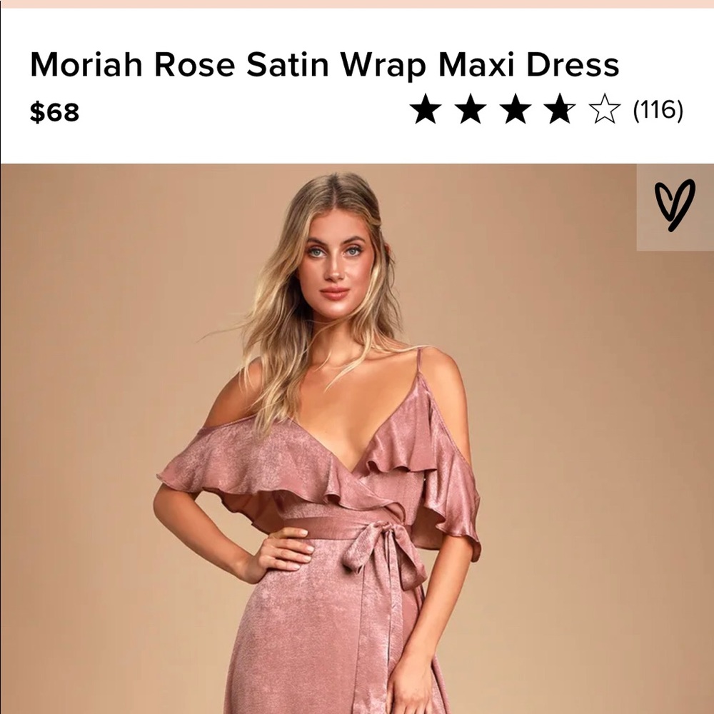 NWT Lulus Satin Wrap Maxi Dress